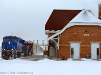 There won't be many photos of the new CN leasers leading in 2017 - in fact this is probably the first and only pic in this part of Ontario in the same year they were delivered, but some of these "leasers" - namely the 12 GECX former Demonstrators are now reportedly owned by CN and apparently all of these are going to become CN numbered in the very near future. I'd expect a change of reporting marks, application of a noodle, and/or paint in the very near future (something is going to change, you don't buy something and keep marks the same that's for sure). If you recall the second hand units from 2013/4 - they didn't last long in their respective schemes - get the while you still can - it's going to be a great 2018 on CN with what's coming.For a hint of what's enroute, see: <br><br>http://cs.trains.com/trn/f/741/t/266594.aspx and <br>https://www.trainorders.com/discussion/read.php?15,4430813 <br> and https://www.trainorders.com/discussion/read.php?15,4442561
