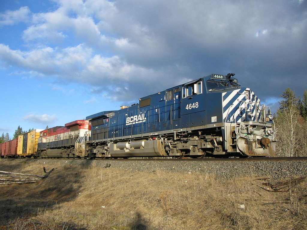 A wonderful early spring, late afternoon on another "meet & greet" south turn from Williams Lake BC. We trudged south to Koster siding and will trade off with the north bound train. On this particular trip we ran out of time and were relieved by another crew and eventually we arrived back in Williams Lake by taxi.