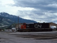CN SD40 5181 idles at the Jasper engine terminal on an August afternoon.
