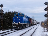 GECX 2033 splits the signals at Copetown West with a detoured CN M322.  My 500th photo on Railpictures.ca