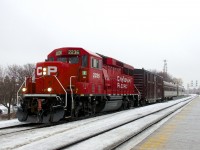CP's TEC train is passing through Lasalle Station with CP 2236 leading, en route for Rouses Point, NY.