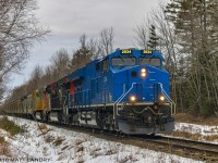 GECX 2034 leads a stellar lashup, with CN L594's train, eastbound, at Allison, New Brunswick, approaching Fundy, where they will enter CN's Gordon Yard. CN 2851 and CREX 1510 make up the rest of the lashup. I had to wake up at 4am for this shot, but it was worth it. 