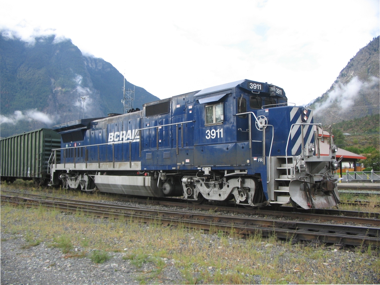 Idling away at Lillooet, power for the Chasm Switcher.