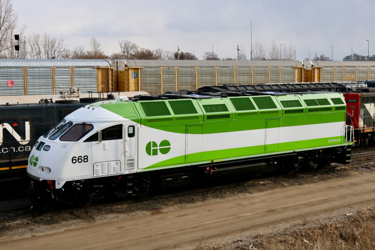 MPEX 668 is sitting in Aldershot awaiting delivery.