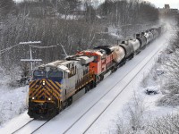 CREX 1520, and BNSF 8448 lead a 162 car M39931 01, which is running roughly 12 hours behind it's usual time slot