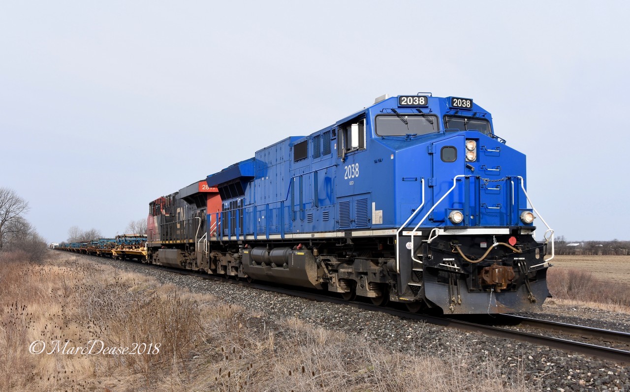 Another 509 surprise as GECX 2038 leads the daily train back to London, ON.