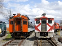 Electric MU CN 6734 and RDC-1 CP 9069 are seen preserved at Exporail. Behind CP 9069 is GP9 CP 1608.
