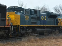 Former CSXT ACe, now PRLX, last known to be on lease to NS, supports the foamer inspired C&O heritage paint