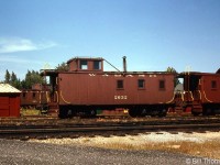 Wabash Railroad wooden caboose 2632 is pictured with other cabooses in St. Thomas, in 1963.
<br><br>
<i>Note: geotagged location not exact</i>.