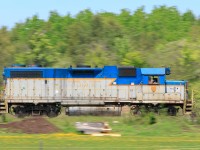 Still in original Delaware & Hudson paint and earning its keep, DH 7303 takes charge on this year’s weed spraying train. Luckily for us in Southern Ontario, this is the second year in a row with a Delaware and Hudson GP, where the sister unit 7304 worked last year’s spray train. In my opinion,the days are numbered, its only a matter of time before these two see the spray booth and get repainted. Hopefully they don’t, and escape the paint for a while longer.