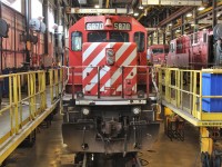 While sister unit 5871 enjoys running the rails again 5870 officially no longer exists as it has been completely recycled. Here it is just before being sent to the "scrap track".