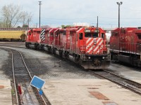 A quartet of Dash 2's including recent arrivals 5872 in multi mark scheme and 5736 in dual flags at the east end tracks.