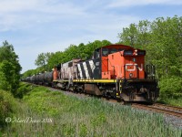CN 1437 with CN 4774 head southbound out of Sarnia servicing the TERRA Industries/NOVA Chemicals jobs down river.