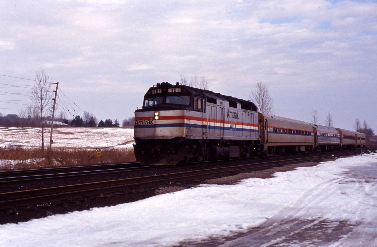 Prior to the January 1990 VIA cuts, "The International" operated via Brantford. It was a morning train, except on Sundays when there was a later departure and a different train number.