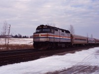 Prior to the January 1990 VIA cuts, "The International" operated via Brantford. It was a morning train, except on Sundays when there was a later departure and a different train number.