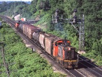 CN 1264 is eastbound out of Bayview Junction on June 21, 1980.