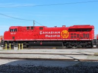 The latest re-manufactured CP AC4400CWM #8031 from GE's Fort Worth facility is numbered in a new series 8000's compared to 8100's from the previous batch. This unit was formerly in dual flags paint as CP 9557.