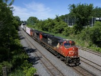 CN 2227 & CN 8878 lead CN 324, on its way to St. Albans, Vermont and interchange with the NECR.