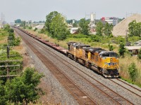 An empty wind turbine train takes the back track between Jefferson and the Begin/end CTC signal 1045 to meet CP 235 who was going into Walkerville Yard to make a set off. Usually, American power like this gets swapped with a leader that has a hot plate or a microwave but on this rare occasion they kept the original leader. 