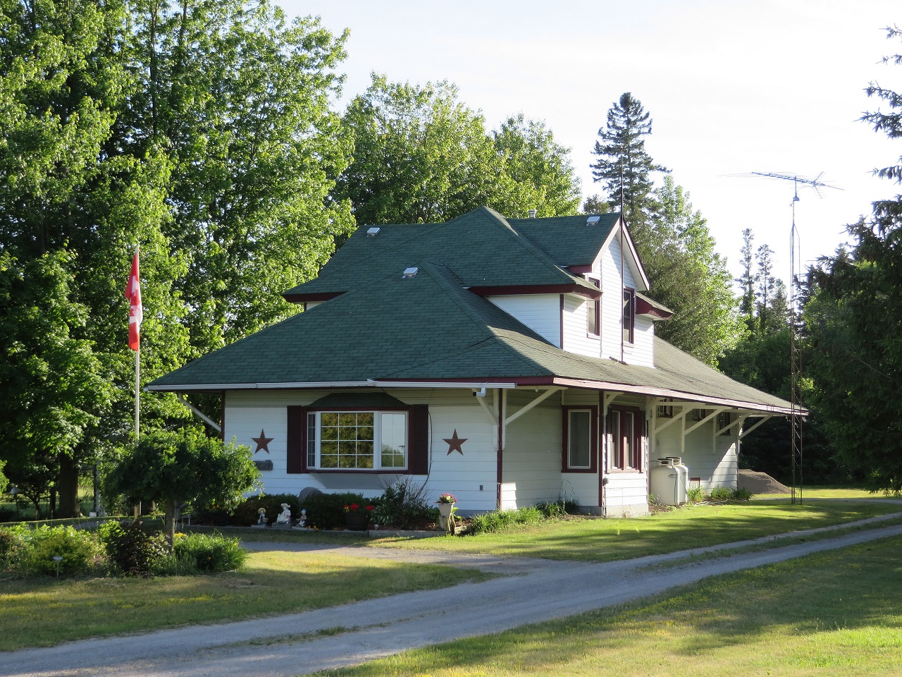 The former Georgian Bay and Seaboard station at Eldon is enjoying a nice retirement as a residence. This section of the Port McNicoll sub was abandoned in 1930.