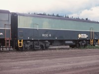 RCC6 (Remote Control Car) ex BN/GN from an EMD "B" unit. BC Rail purchased several of these cars from CPR and BN in the early 1970's and eventually had 10 in service. The RCC cars were the receiving unit for the radio signals from the leading control unit and the RCC was MU'd to the remote control mid-train units. The technology was quite primitive by today standards and the RCC's were not reliable. They were eventually replaced by the MLW M420B, RCL units that BC Rail bought equipped with upgraded electronics and air brake manifold.