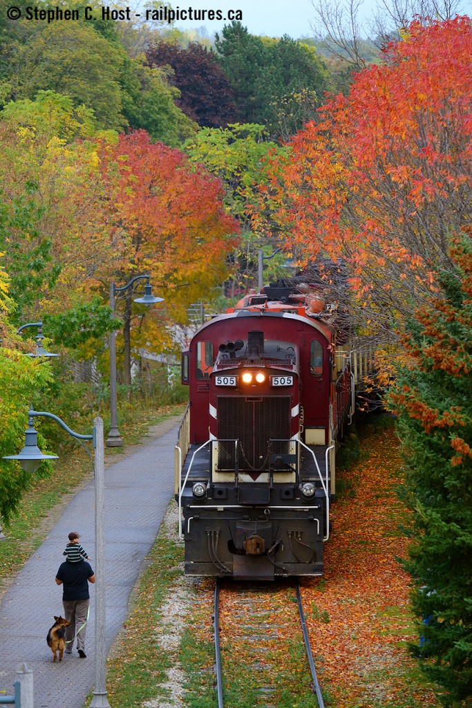 On Fathers Day, celebrate your dad or Granddad, past and present, or have your kids, or Grandkids (or in some cases, Great Grandkids!) celebrate you. Wishing everyone a happy Fathers Day! Here we see a young child getting a Shoulder ride from Dad along a picturesque fall scene in Guelph, Ontario.