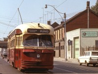 TTC 4386 is in Toronto on a sunny September 13, 1969.