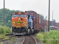 BNSF 5272 with CEFX 1017 roll past Hobson leading train 148 into Sarnia. The CEFX unit would be dropped in Sarnia and IC 2455 would assume the lead. 