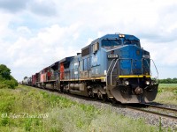 IC 2466 leads train 384 east out of Sarnia with CN 8894 and CN 5624 trailing.