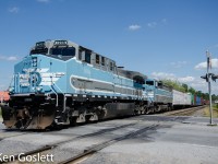 CMQ #1 pulls through Farnham on its way to the west siding switch.