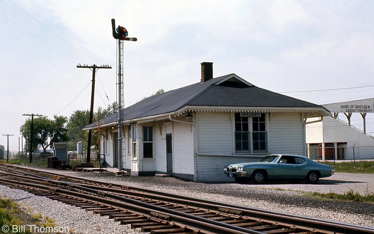 Chesapeake & Ohio's Dresden Station is pictured in 1971, at Mile 30.2 along the C&O Subdivision No. 2 (later the CSX Sarnia Sub).