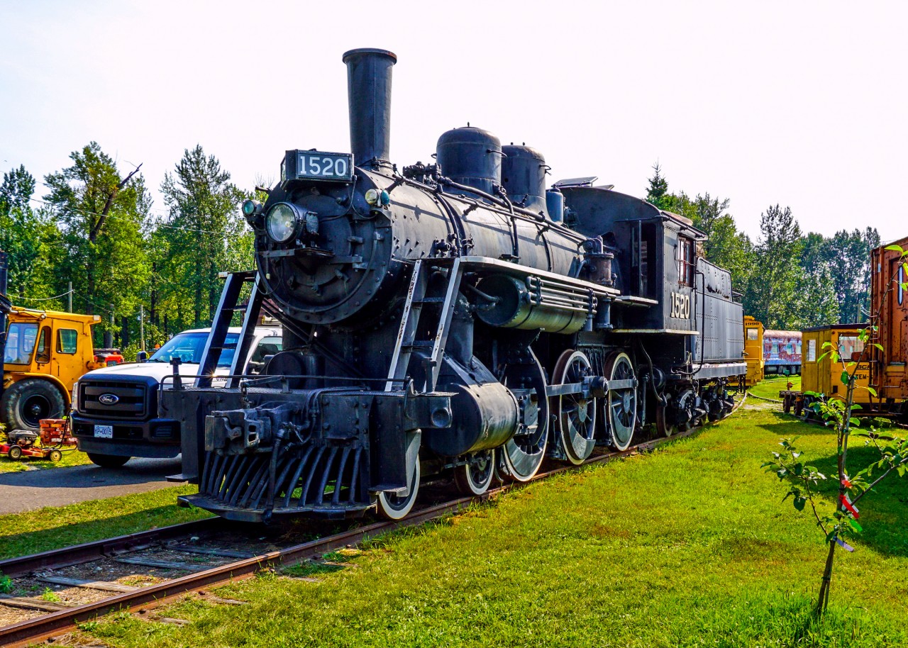Ex CN 1520, ex CNoR #83 4-6-0 built 1912 on display at the museum in Prince George.