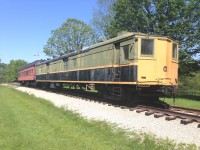 Further to Mr. Mooney's photo of Sulphur Springs station and the two pieces of equipment on display taken November 14, 1983, here is a close-up view of the CN & CP units that still reside at the location 34 years later. The CN baggage car is ex-CN 15844 oil electric Doodle Bug built by NSC in 1931. The coach is ex-CP Business car CP 3 'Manitoba' built in 1929.
