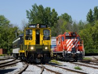 CN 1382 leads Exporail's excursion train past CP 1608, on its way to Des Bouleaux Station.
