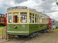 Saskatoon Municipal Railway streetcar #  51, built in 1927, retired 1951, on displayy at the Saskatchewan Railway Museum.
