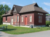 Sitting in quiet retirement, the Lakefield Ontario station, now a book shop, sits at the end of the bike trail.

From looking at other submissions of this station it appears that little has been done to restore the exterior of the building.
