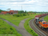 Nope, I can't time machine this, it's close, but it's not the same composition as Arnold's <a href=http://www.railpictures.ca/?attachment_id=34347 target=_blank>recently posted shot.</a>  But I pulled it out anyway. <br><br>
I had a family event in the area (my first, actually) and I still end up here about once a year for something family related, but I made sure to capture the NS trains while in town. What bothers me the most is I could have easily photographed NS 327 (pictured) meeting 369 at Duf fas they waited for 327 to arrive before they could come back light power to make their lift. DARN - but I didn't know back then. <a href=http://www.railpictures.ca/?attachment_id=30303 target=_blank> Here's the picture of 369 about an hour later almost ready to depart</a>.