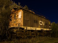 Preserved GE boxcab CN 6710 is looking even worse then when I shot it in January 2016 and it seems it may only be a matter of time before it gets scrapped.