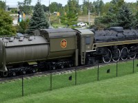 One of three surviving "Bullet Nose Betty" 4-8-2 Mountains.  6069 is well displayed with fresh paint and regular maintenance.  She sits along a live spur track and is illuminated in a populated area.  Just a beautiful example of her class and design.