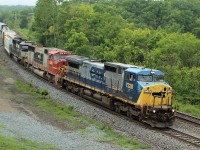 A fun lashup on this day for X384 as it heads from the Dundas towards the Oakville