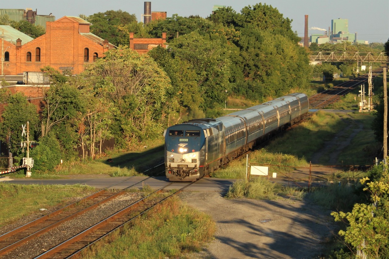 Waiting on the Ferguson Ave bridge in crippling heat for over an hour and a half waiting for SOR prompted me to do something I seldom, if ever do: take a picture of a passenger train. But I am sure glad I did! Amtrak 108 on the Grimsby Sub in Hamilton.