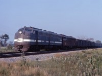 While some trains in 1968 did not show any signs of the PC merger, others were mixing equipment from both roads. In this case, we have NYC E8A 4094 leading PRR sister 4288 on a smallish mail and express train. 