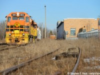 And here's part 2/2 - After work I discovered that both GEXR locals were running a few hours late, and after photographing 580 on the former CN Fergus sub I heard GEXR 582 just down the street. Here's582 reversing onto the Guelph siding beside the former CN Freight shed - The train would park here for the night.
