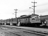 VIA #2 being serviced at Capreol, Ontario.