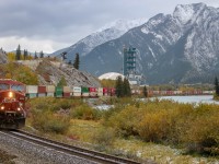 CP 8819 leads intermodal train 101 out of Exshaw. 
