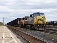 A couple of leasers lead Train 501 as it departs Sarnia for Port Huron, Mi.