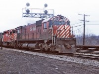 A bitterly cold and gloomy afternoon at Bayview Junction. Pretty sure this is the Starlight heading to Hamilton and the TH&B. These were the good old days at Bayview, just drive in, behave yourself and watch the trains.