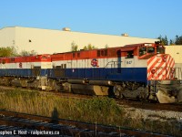 <b>Salford, eat your heart out!</b> The newest look for the Ontario Southland Railway's Guelph division, unique to the former BCOL M420's. This logo, reminiscent of the BCOL logo that once graced these units was designed by OSR Guelph employee Steve Brattina and applied over the Thanksgiving weekend. Salford may have their matching pair of F's but Guelph has a pair of matching M420's! This pair is frequently found working together (but not always) so chance your luck and visit the Guelph Junction Railway if you wish to. If you are lucky, you'll get 'em. :)
