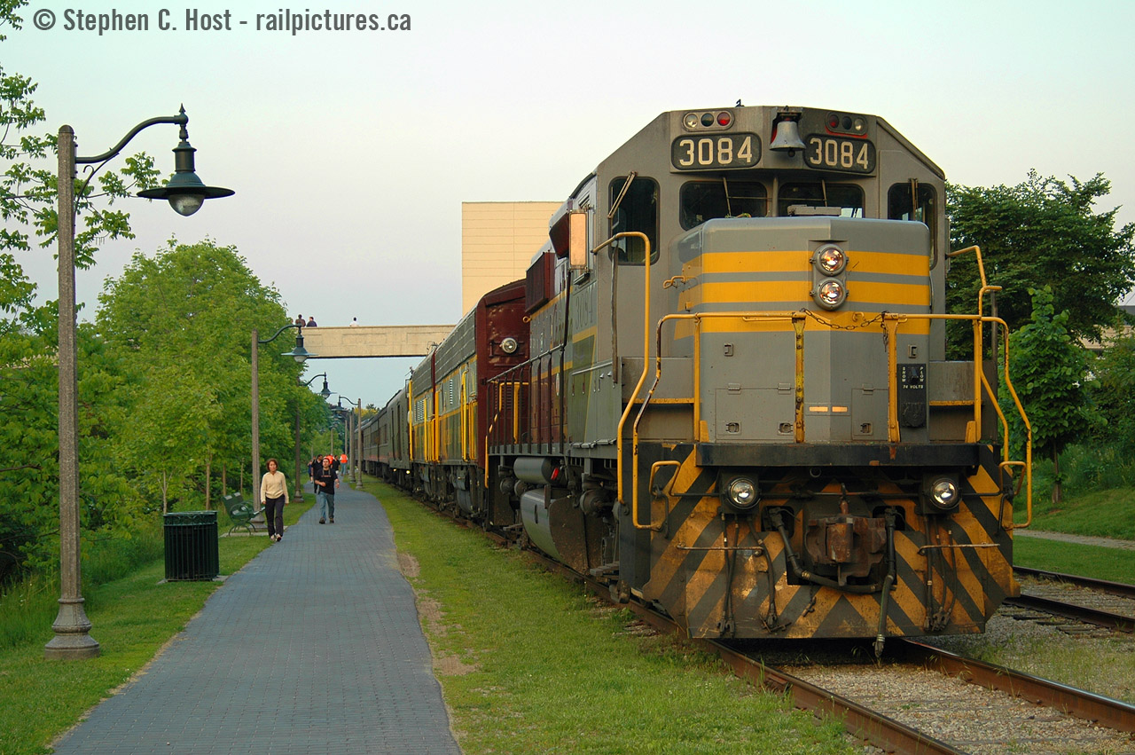 This one's for the youngins, especially Jacob Patterson and other Guelph fans. Keeping with the classic CP liveries that many are posting this weekend (Post yours, please!) here we have  A rare mileage charter, which ran to and from Hamilton, then to Guelph for an overnight stay this day. This train went all over many of the Branchlines on CP in Ontario and throughout Canada and you know what, people didn't chase it all over either, we were picky. We had this, we had 2816 Steam coming in a week, it was just non stop and I was only 3 months into having a real Digital SLR camera. I really had no idea what I was doing, photographically, but I knew something - BE THERE. I was, thankfully.
