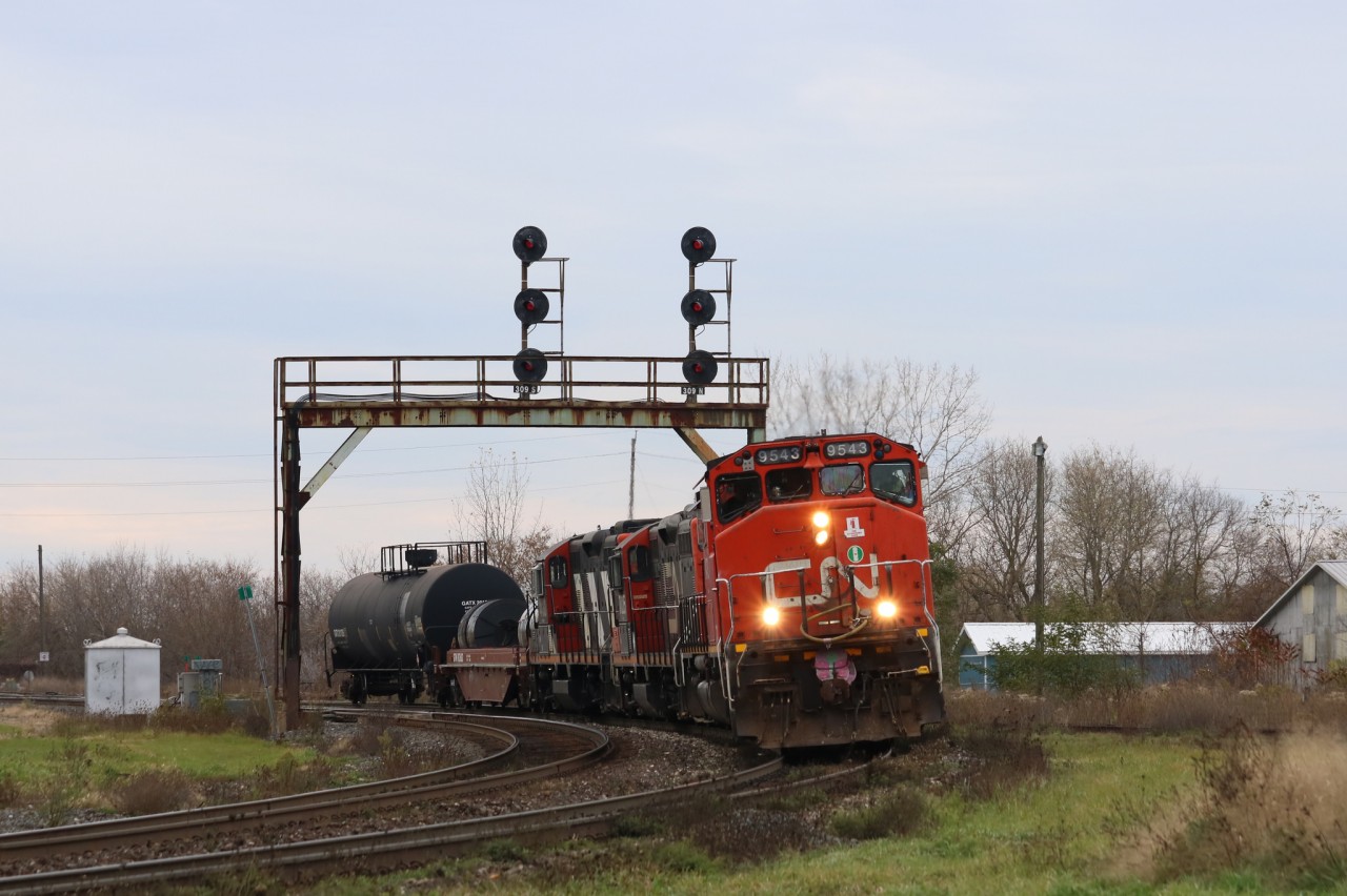 After heading to Paris light power they are seen heading back to Brantford with 2 cars.